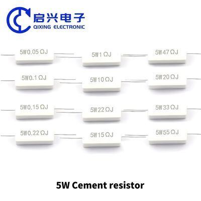 Qualidade Resistor Cerâmico Resistente à Corrosão 5W 10W 0.25R 0.5R 3R 27R 12R 100R 5 Por Cento Alta Potência fábrica