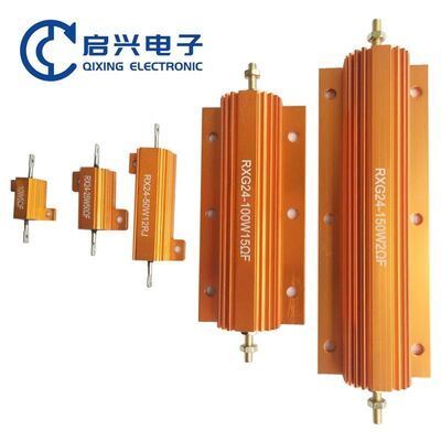 Qualidade Resistente de alta potência de enrolamento de fio 25W Casca de alumínio de metal verde Resistente de dissipação de calor fábrica