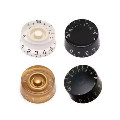 Qualidade Potenciômetro de liga de alumínio de prata botão de controle de volume de áudio guitarra elétrica para baixo parafusos tipo 25 x 15,5 mm (dh) fábrica
