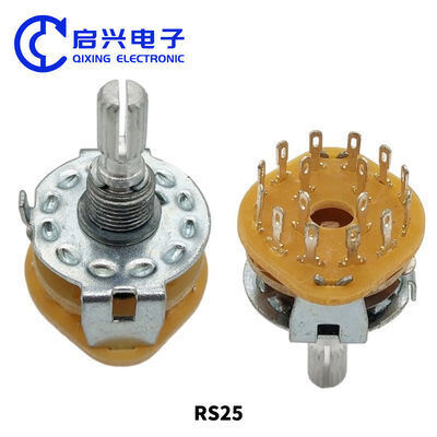Qualidade 2pcs RS25 Potenciômetro Interruptor de Banda Rotativa 3 Polo 4 Posição fábrica