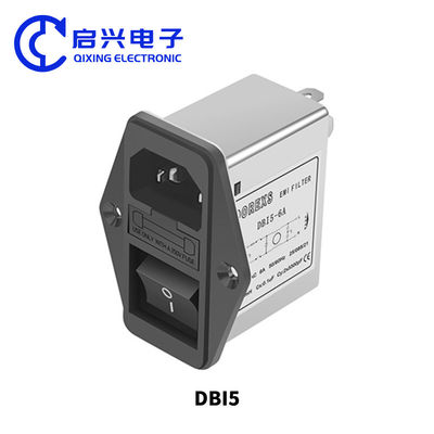 DBI5 Filtro de energia de tomada IEC com fusível e interruptor 1A-10A Filtro de linha EMI