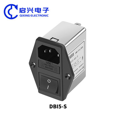 Filtro EMI DBI5-S com fusível duplo e interruptor Filtro de energia de tomada IEC