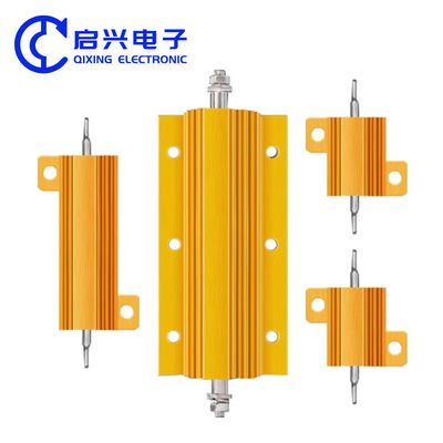 RX24 50W 5% resistor de alta potência carga de envelhecimento áudio LED resistor de carro de metal 100 ohm resistor de casca de alumínio de ouro