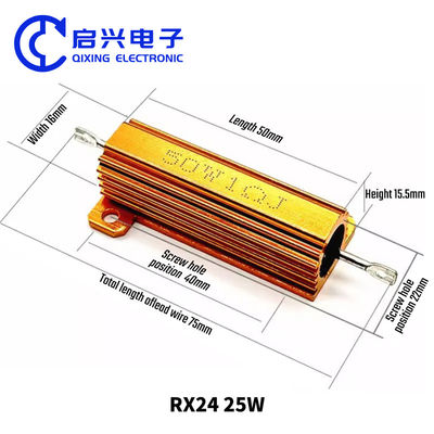 RX24 Ouro Alumínio Casado Wirewound Resistor de potência Resistente de potência Resistente de frenagem dinâmica