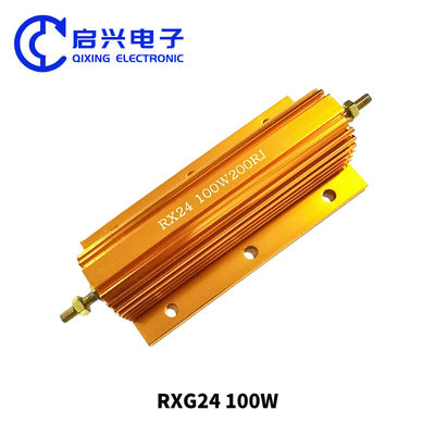 RX24 RXG24 Wire Wound Resistor 100W 200RJ Com Shell de Alumínio de Ouro