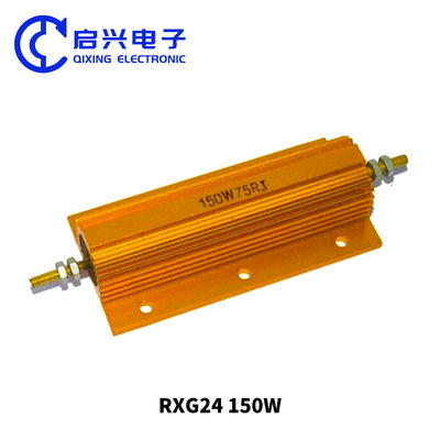 Resistor enrolado em fio Rxg24 25W 50W 75W 100W 200W 300W 500W Resistor de alumínio dourado de alta potência