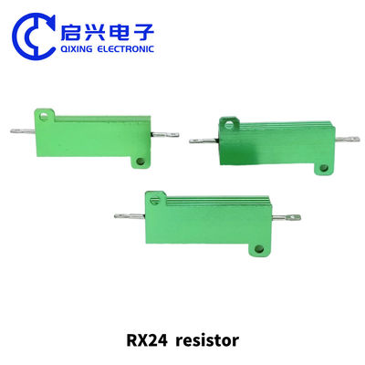 RX24 Resistente de caixa de alumínio 50w Resistente de carga de envelhecimento de limite de corrente verde