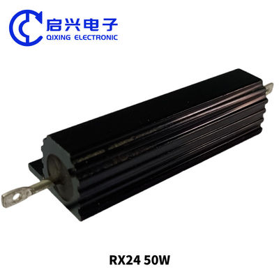 RX24 Casamento de alumínio preto 50W resistor de travagem por fio