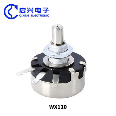 Potenciômetro de ferida de fio de bobina única de 1W 100 Ohm Potenciômetro Wx110