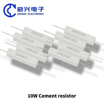 Resistência de enrolamento por fio de alta potência 5W 10W 20W 100W 47 50 100 ohm Resistência de cimento cerâmica