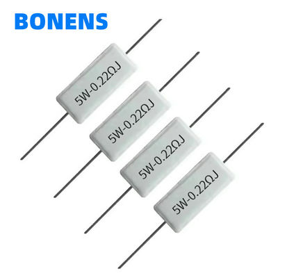 SQP Resistência de cimento cerâmica de alta potência 0,22 Ohm 5 Watt Resistência 0,2R 0,22R 0,24R 0,25R 0,27R 0,3R