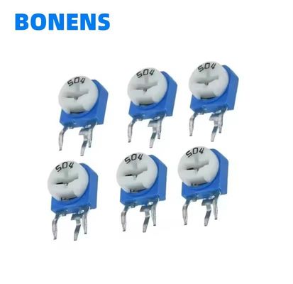 WH06 Potenciômetros de Trimmer 100R-1M RM065 Resistente ajustável 0.1w Potenciômetro deslizante de trimmer vertical B50k 9mm