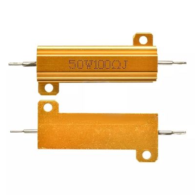 RX24 50w 100RJ resistor de alta potência de alumínio de ouro