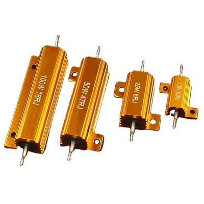 RX24 Ouro Alumínio Enrolado 10W 25W 50W 100W 200W Tolerância 5% Resistência ao resistor 100 ohms