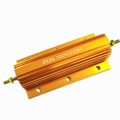 RX24 100W Ouro Alumínio Casado Wirewound Power Resistor resistor de potência resistor de frenagem dinâmica