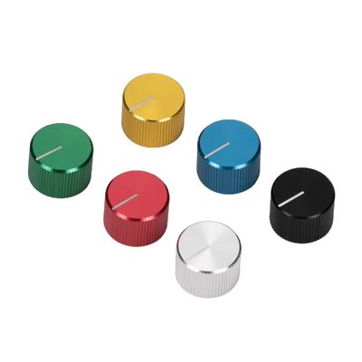 Botão de Alumínio Sólido Botão de Guitarra Botão de Potenciômetro Botão com Linha Indicador 6.35/6.0MM Diâmetro do Furo do eixo O.D. 20MM