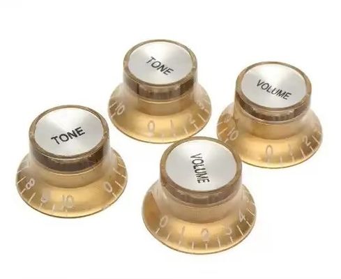 Venda online de botão de guitarra reflector estilo chapéu botão de velocidade volume/ controle de tom botão de guitarra