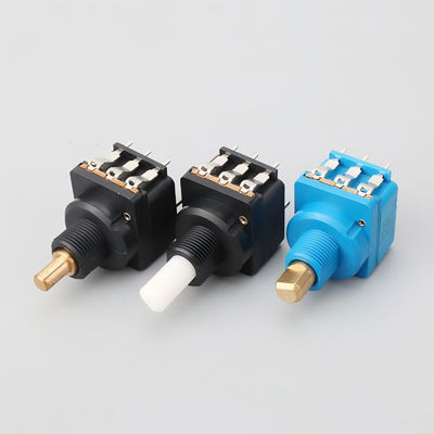 WH116AK Potenciômetro rotativo de película de carbono com interruptor de empuxo para instrumentos eletrónicos