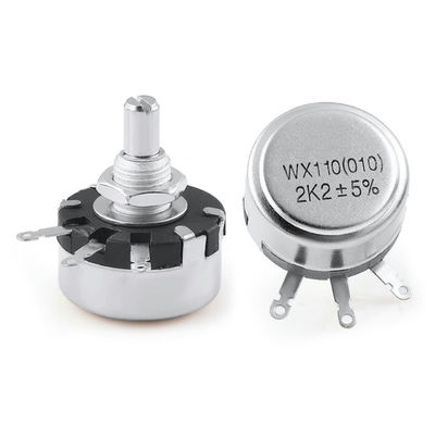 WX110(010) 1W Potenciômetro de feridas de volta única Alta precisão Resistência do botão ajustável 470 Ohm 1K 10K 22K