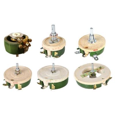 BC1 Resistente de potência variável Reostat Disco redondo Wirewound Resistente ajustável 25W 50W 100W 150w 200W 300W