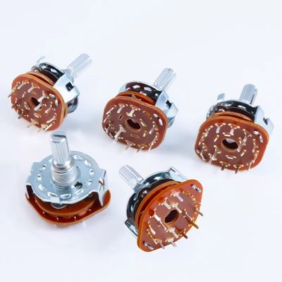 2pcs RS25 Rotary Selector Switch 1 Pole 11 Posição 500V AC 1 MIN