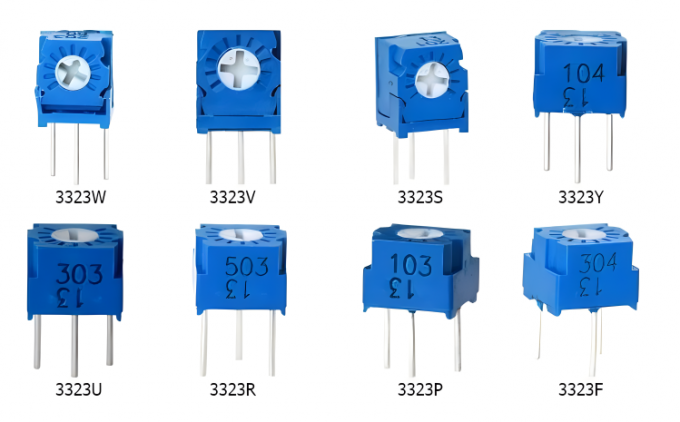 3323 Série Potenciômetro de trituração de vidro de vidro metálico de giro único 3323s 4