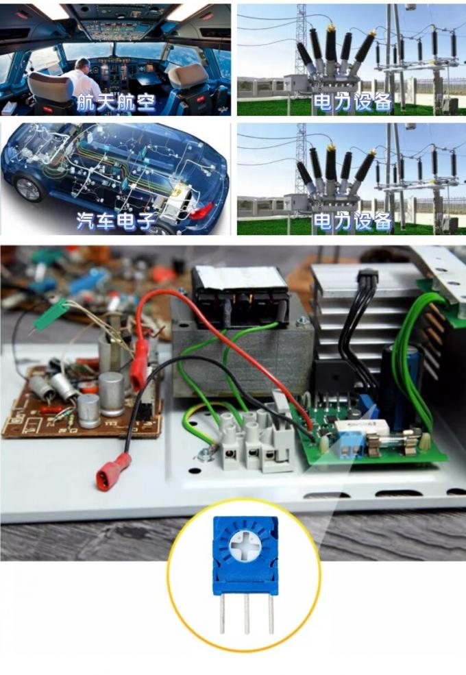 3323 Série Potenciômetro de trituração de vidro de vidro metálico de giro único 3323s 5