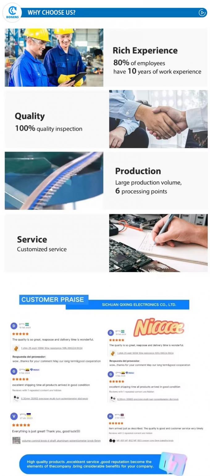 BONENS 3269W SMD resistor variável 3269X Potenciômetro de corte 3269P 500 OHM 0,25W 19